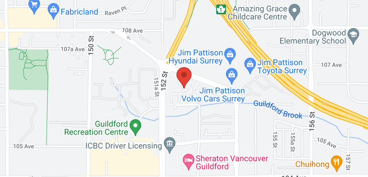 map of 167 15230 GUILDFORD DRIVE